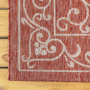 Charleston Vintage Filigree Textured Weave Indoor/outdoor Octagon Rug